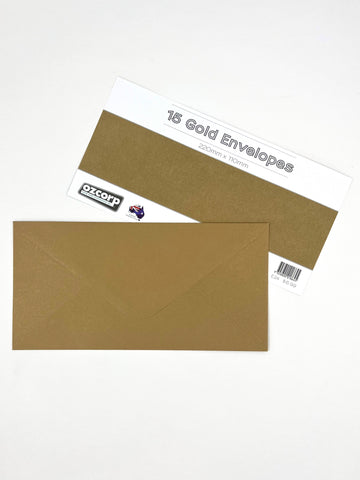 Envelope Set Metallic DL - Gold