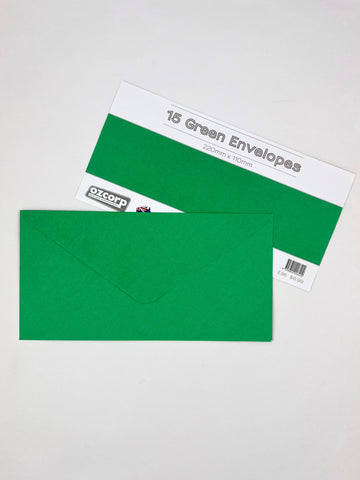 Envelope Set DL - Green