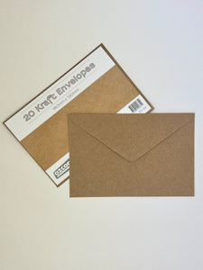 Envelope Pack of 20 - Kraft