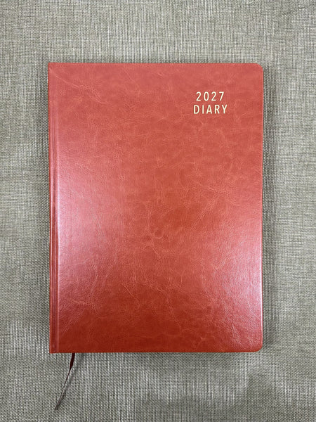 2027 Day to Page - A4 Diary - Tan