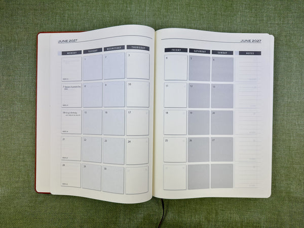 2027 Day to Page - A4 Diary - Tan