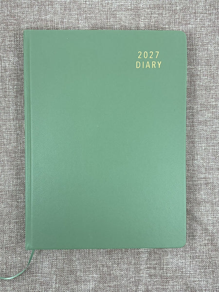 2027 Day to Page - A4 Diary - Olive