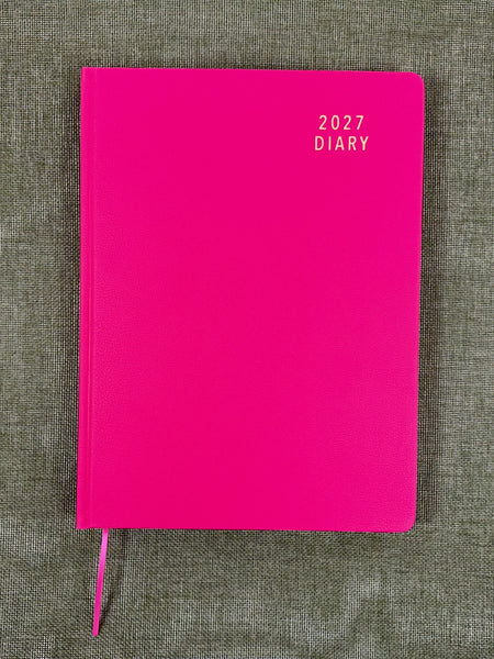 2027 Day to Page - A4 Diary - Raspberry