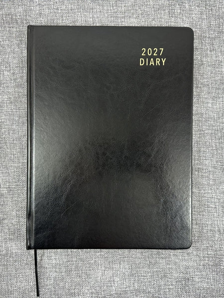 2027 Day to Page - A4 Diary - Black