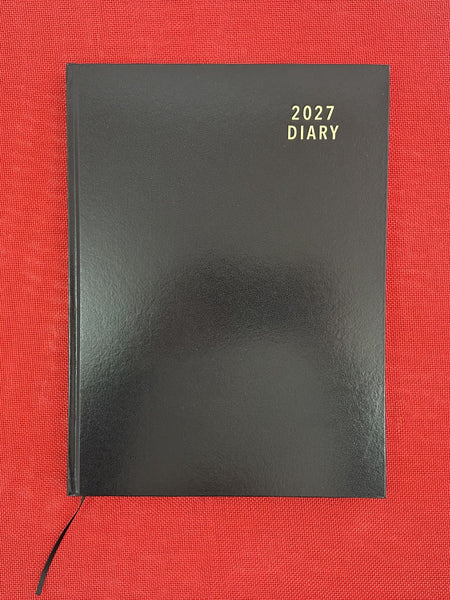 2027 2 Day to Page - A4 Diary - Black