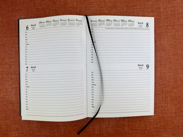 2027 2 Day to Page - A5 Diary - Black
