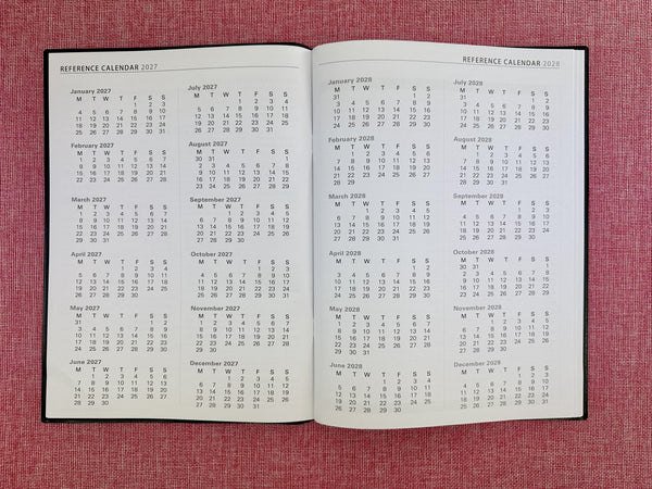 2027 Monthly Planner - A4 - Black PVC