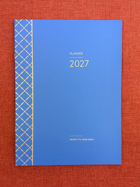 2027 Monthly Planner - A4 - Indigo