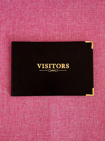 Visitors Book with Gold Corners