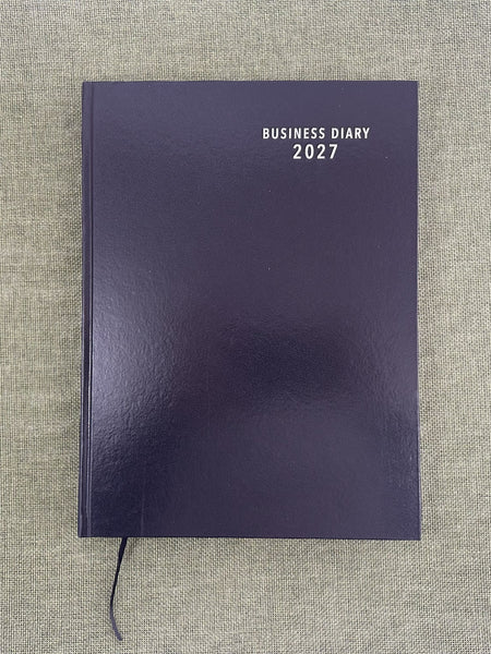 2027 Day to Page - A4 Business Diary - Black