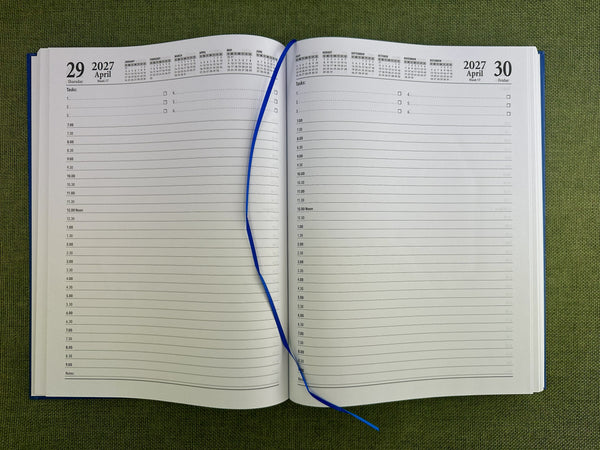 2027 Day to Page - A4 Business Diary - Royal Blue