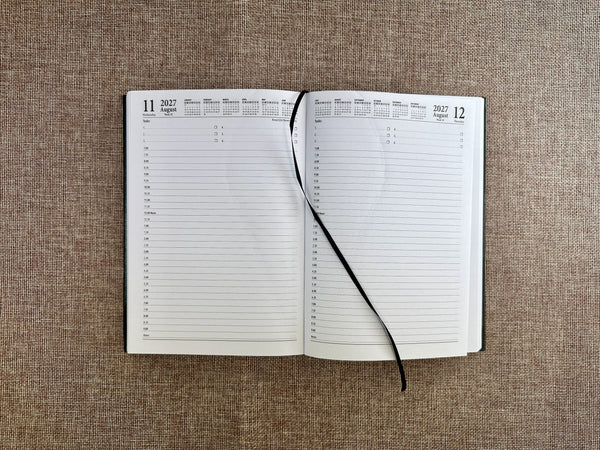 2027 Day to Page - A5 Business Diary - Black