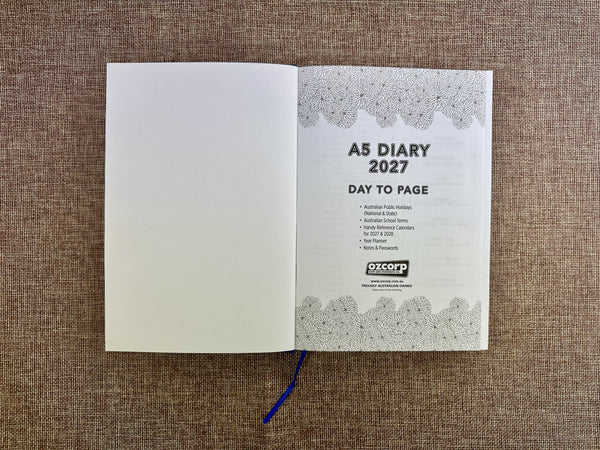 2027 Day to Page - A5 Business Diary - Royal Blue