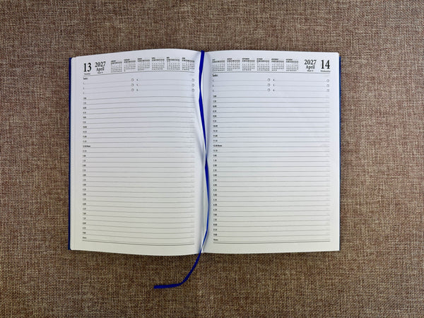 2027 Day to Page - A5 Business Diary - Royal Blue