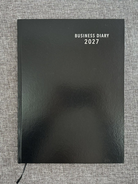 2027 Week to View - A4 Business Diary - Black