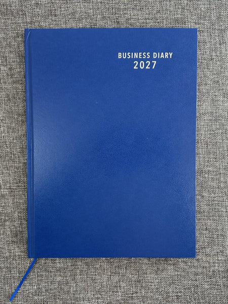 2027 Week to View - A4 Business Diary - Royal Blue