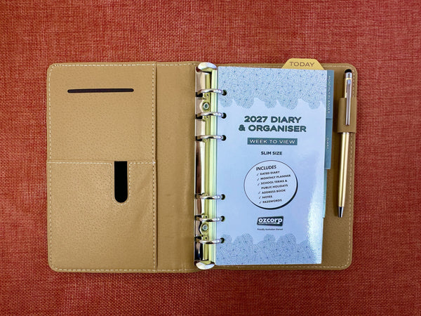 2027 Week to View - B6 Organiser Diary - Ocean Blue
