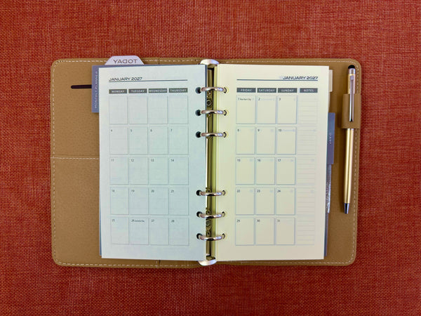 2027 Week to View - B6 Organiser Diary - Ocean Blue