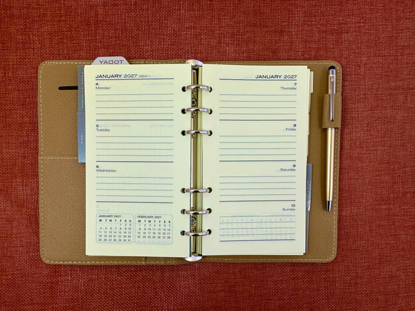2027 Week to View - B6 Organiser Diary - Ocean Blue