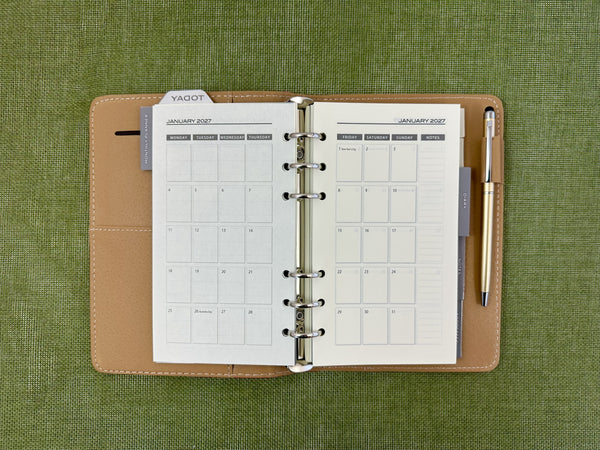 2027 Week to View - B6 Organiser Diary - Raspberry