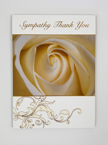 Sympathy Thank You Pad - Cream Rose