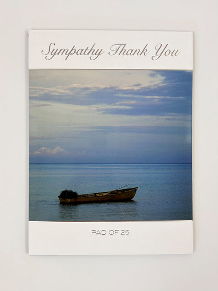 Sympathy Thank You Pad - Rowboat