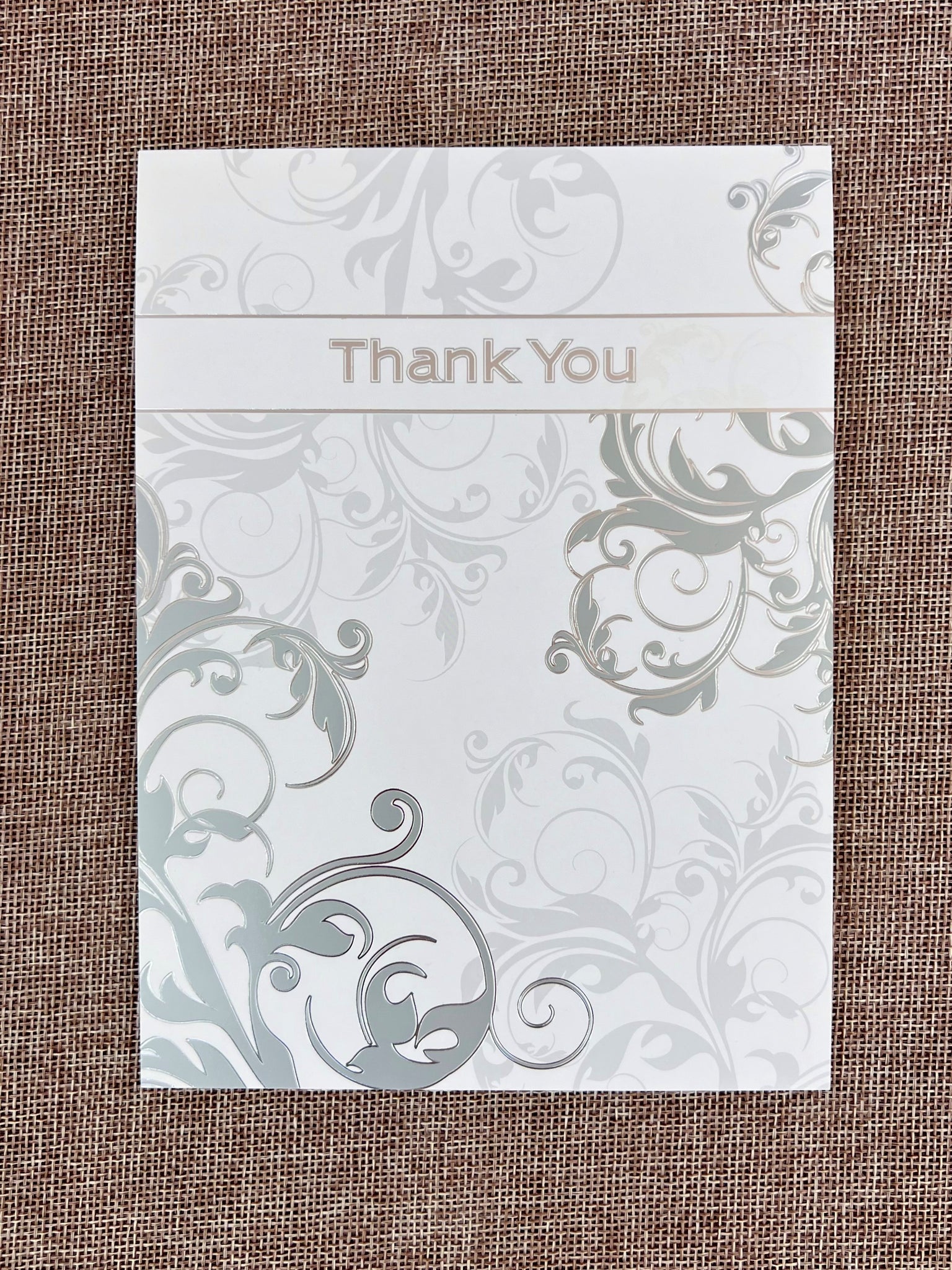 Thank You Pad - Silver Swirl