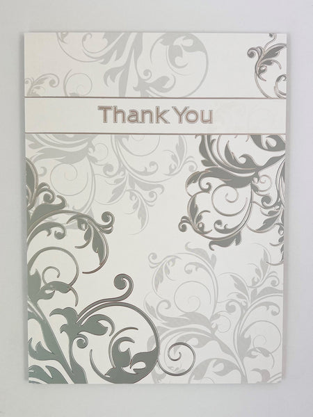 Thank You Pad - Silver Swirl