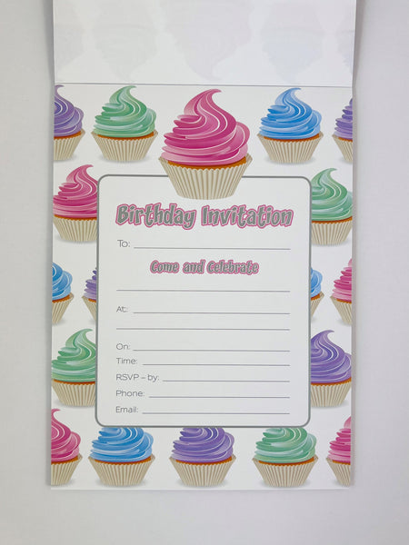 Invitation Pad - Pastel Cupcakes