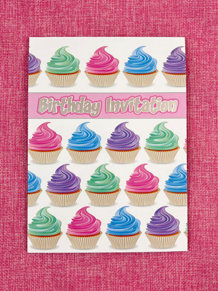 Invitation Pad - Pastel Cupcakes