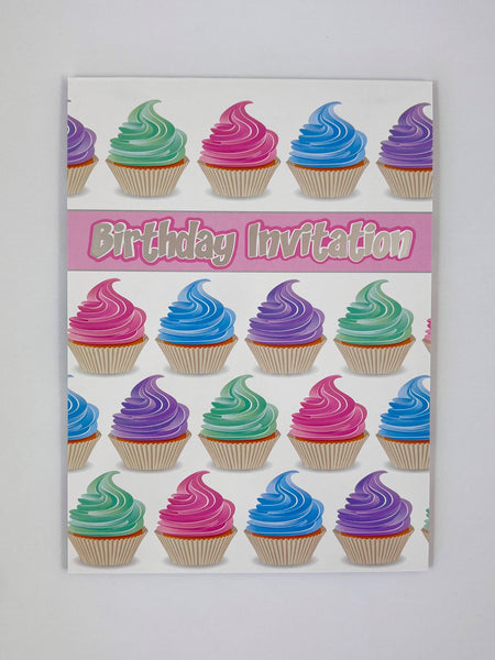 Invitation Pad - Pastel Cupcakes