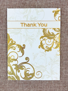 Thank You Pad - Gold Swirl