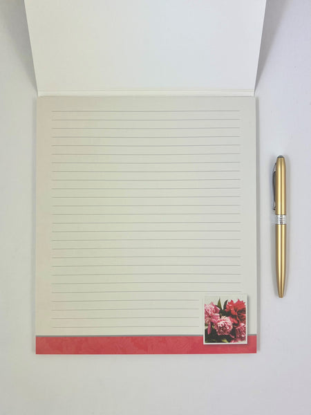 Large Writing Pad - Peonies