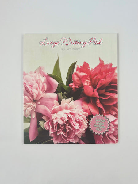 Large Writing Pad - Peonies