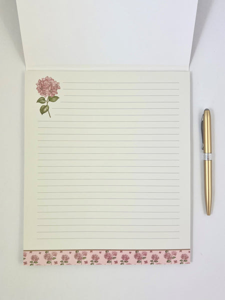 Large Writing Pad - Hydrangea