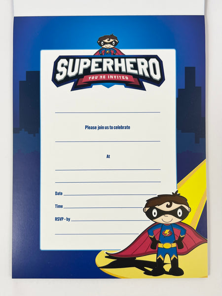 Invitation Pad - Superhero