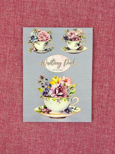 Writing Pad - Vintage Teacups