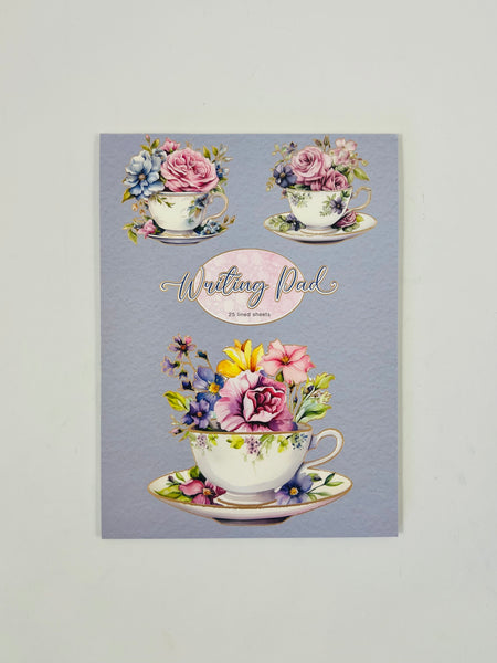 Writing Pad - Vintage Teacups