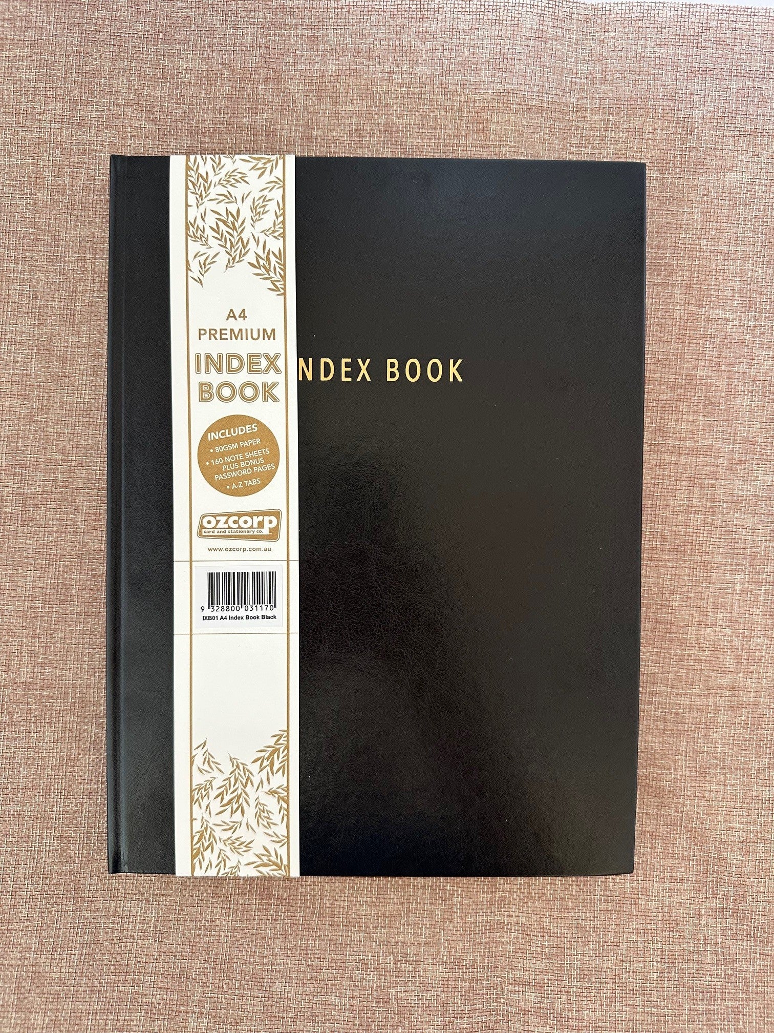 Index Book A4 - Black – Ozcorp Cards & Stationery