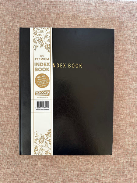 Index Book A4 - Black
