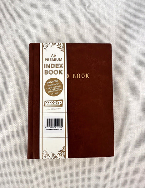 Index Book A6 - Tan