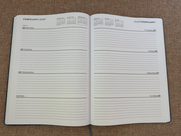 26/27 Financial Year Diary A4 Week to View - Red