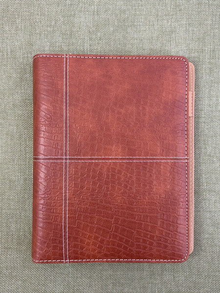 2027 Week to View - A5 Organiser Diary - Croc Tan