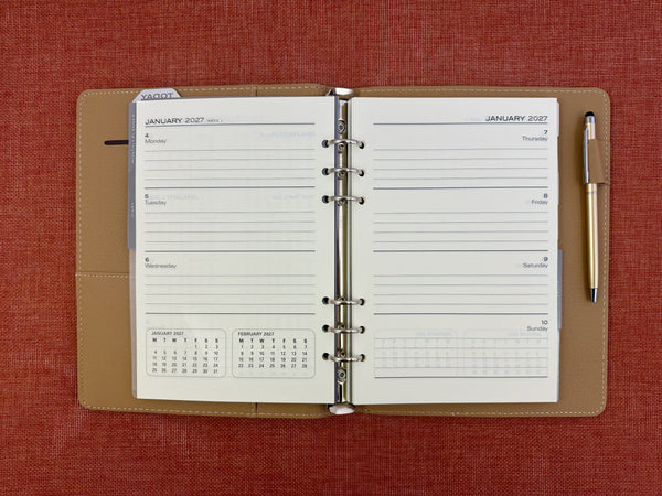 2027 Week to View - A5 Organiser Diary - Stormy Blue