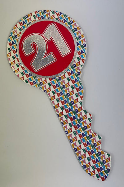 Keepsake Key - Bright Birthday 21st