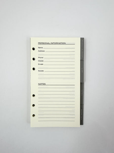 2027 Organiser Diary Refill - Slim Week to View