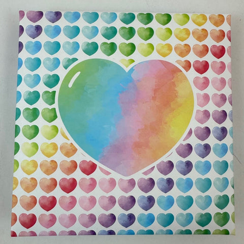 Memo Block - Rainbow Hearts