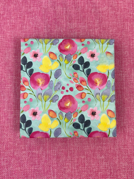 Memo Block - Aqua Bloom