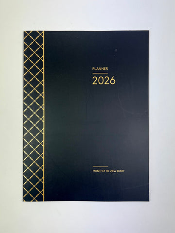 2026 Monthly Planner - Black