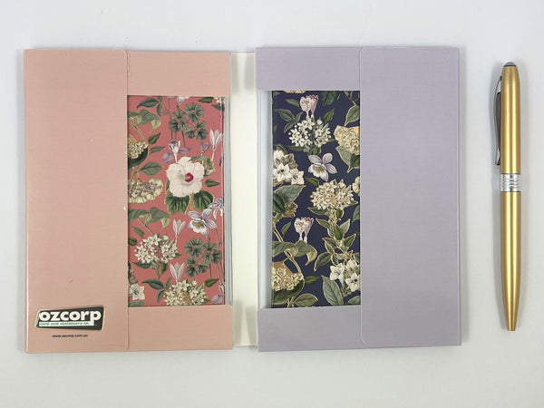 Notelet Set - Indigo & Coral Flora